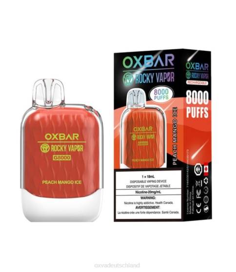 OXVA Vape Sale 0VXH39 | Pfirsich-Mango-Eis OXVA OXBAR G8000