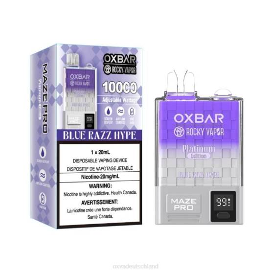 OXVA Vape Anleitung 0VXH16 | Blue Razz-Hype OXVA OXBAR MAZE PRO 10000